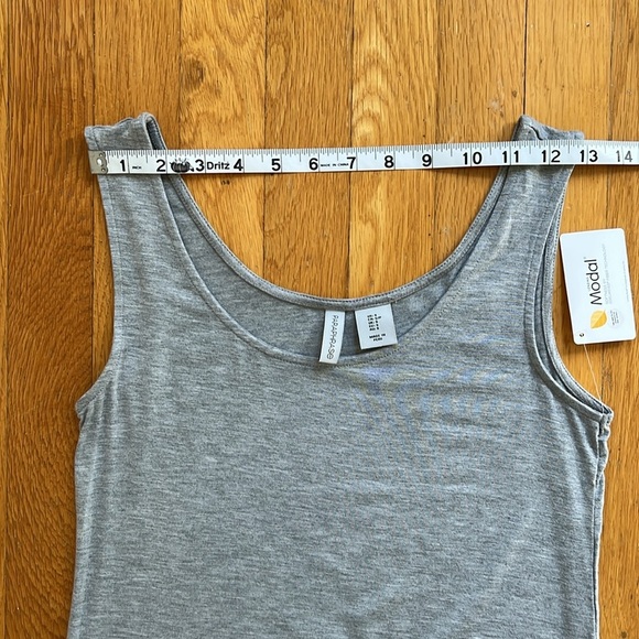 NWT Paraphrase Size S Gray Heathered Modal Stretch Layering Tank Top - Picture 9 of 11
